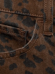 Mango Brown Leopard Print Straight Jeans - Image 6 of 7