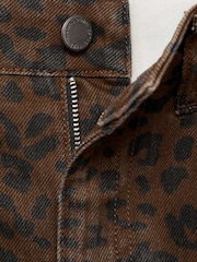 Mango Brown Leopard Print Straight Jeans - Image 7 of 7