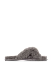 Jones Bootmaker Grey Dory Sheepskin Slippers - Image 1 of 5