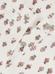 Reiss Ivory Print Dakota Cotton Jersey Printed Romper - Image 3 of 4
