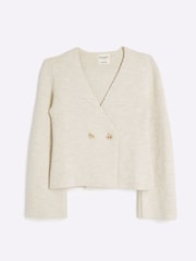 beis - Cárdigan asimétrico con botones de River Island - Imagen 5 de 6