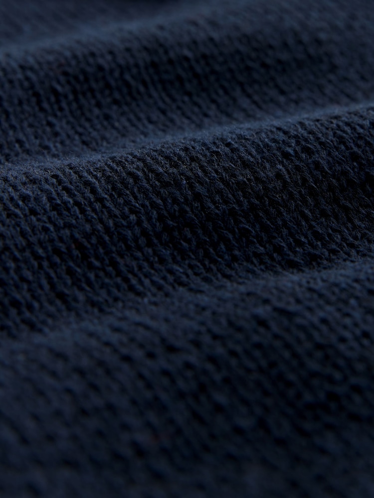 Navy Blue Gold Button Collar Cardigan - Image 7 of 7