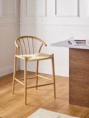 Jasper Conran London Oak Bray Bar Stool - Image 1 of 8