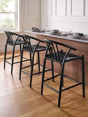 Jasper Conran London Black Bray Bar Stool - Image 2 of 8