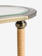 Nina Campbell Antique Brass Sagano Sofa Side Table - Image 7 of 7
