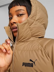 Puma Brown Womens Long Hooded Down Coat - Image 3 of 7