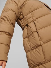 Puma Brown Womens Long Hooded Down Coat - Image 4 of 7
