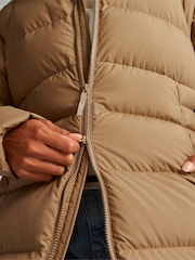 Puma Brown Womens Long Hooded Down Coat - Image 5 of 7
