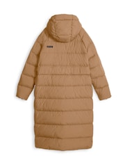 Puma Brown Womens Long Hooded Down Coat - Image 7 of 7