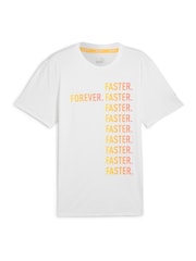 Puma White Mens RUN FAV "Forever. Faster." T-Shirt - Image 1 of 2
