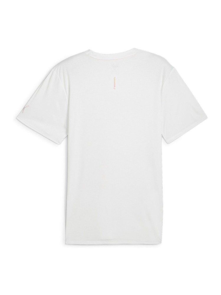 Puma White Mens RUN FAV "Forever. Faster." T-Shirt - Image 2 of 2