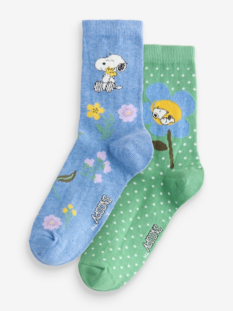 FatFace Multi Colour 2 Pairs of Snoopy Socks - Image 1 of 3 FatFace Multi Colour 2 Pairs of Snoopy Socks - Image 1 of 3