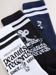 White/Black DJ Snoopy Pattern License Sports Socks 3 Pack - Image 1 of 6