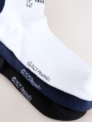 White/Black DJ Snoopy Pattern License Sports Socks 3 Pack - Image 6 of 6