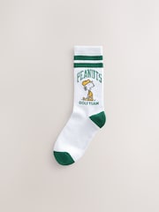 White Golf Snoopy Pattern License Sports Socks 3 Pack - Image 3 of 6