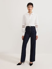 Phase Eight White Emmelina Broderie Shirt - Image 2 of 7