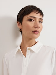 Phase Eight White Emmelina Broderie Shirt - Image 5 of 7