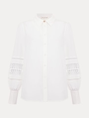 Phase Eight White Emmelina Broderie Shirt - Image 7 of 7