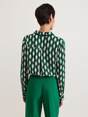 Phase Eight Green Rita Geo Print Shirt - Image 2 of 7