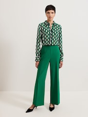 Phase Eight Green Rita Geo Print Shirt - Image 3 of 7
