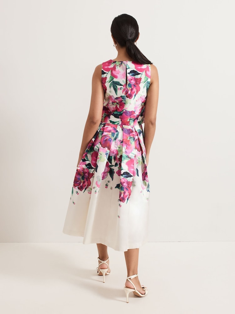 Phase Eight Natural Petite Celeste Floral Print Skirt - Image 2 of 6