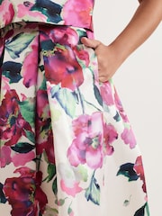 Phase Eight Natural Petite Celeste Floral Print Skirt - Image 4 of 6