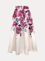 Phase Eight Natural Petite Celeste Floral Print Skirt - Image 6 of 6