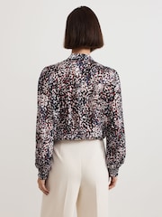 Phase Eight Blue Ingrid Abstract Print Blouse - Image 2 of 7