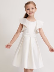 Phase Eight White Sydney Satin Fit And Flare Dress - Image 1 of 7