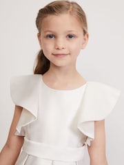 Phase Eight White Sydney Satin Fit And Flare Dress - Image 4 of 7