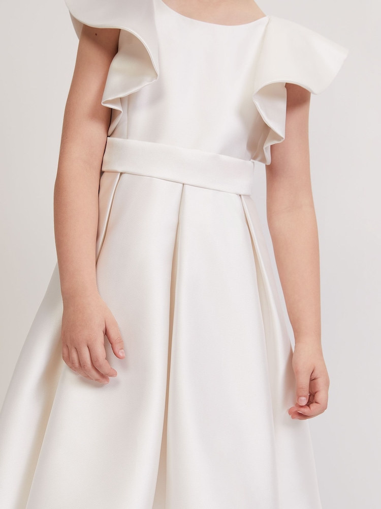 Phase Eight White Sydney Satin Fit And Flare Dress - Image 5 of 7