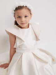 Phase Eight White Sydney Satin Fit And Flare Dress - Image 7 of 7