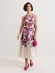 Phase Eight Natural Celeste Floral Print Skirt - Image 1 of 7