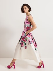 Phase Eight Natural Celeste Floral Print Skirt - Image 5 of 7