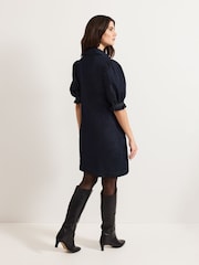 Azul - Phase Eight Candice Denim Scallop 100% Cotton Dress - Imagen 2 de 7
