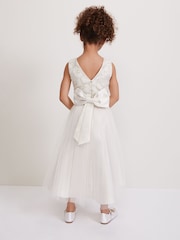 Phase Eight White Iris Beaded Satin Fit And Flare Dress - Image 2 of 7