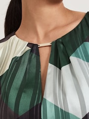Phase Eight Black Petite Francesca Abstract Midi Dress - Image 5 of 7