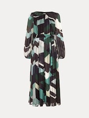Phase Eight Black Petite Francesca Abstract Midi Dress - Image 7 of 7