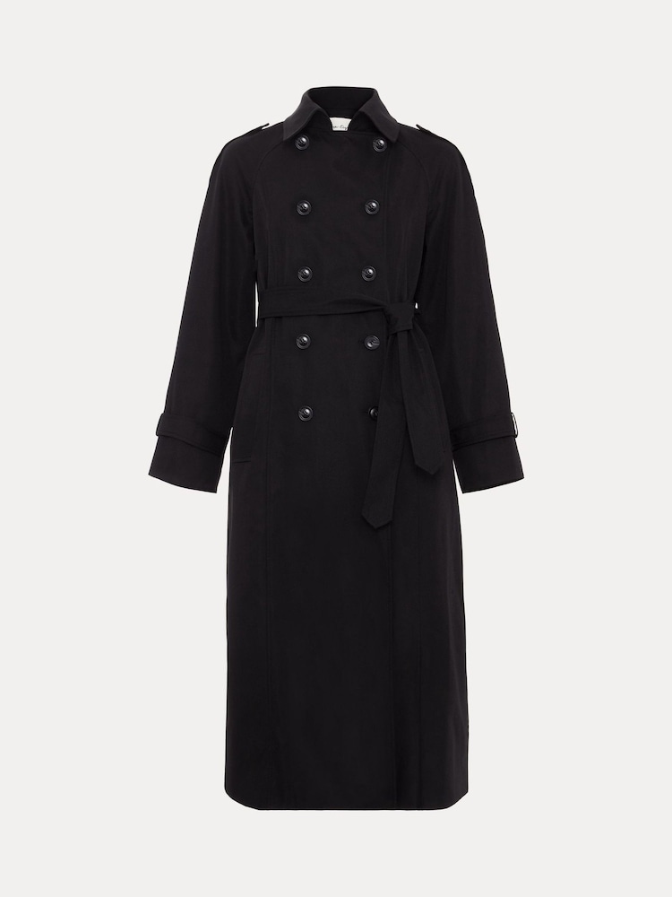 Phase Eight Black Avalie Collar Detail Trench Coat - Image 7 of 7 Phase Eight Black Avalie Collar Detail Trench Coat - Image 7 of 7