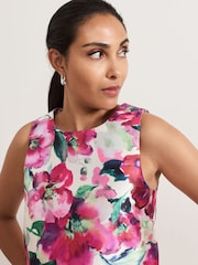 Phase Eight Natural Petite Celeste Floral Print Top - Image 4 of 7