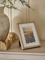 Neutral Stripe Mount Wooden Look Photo Frame - Image 1 of 2