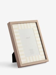 Neutral Stripe Mount Wooden Look Photo Frame - Image 3 of 3
