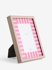 Red Stripe Mount Wooden Look Photo Frame - Image 1 of 2