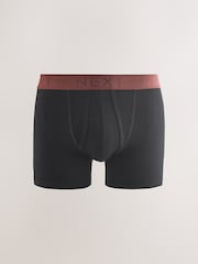 Black Blue/Brown Waistbands 10 pack A-Front Boxers - Image 11 of 14