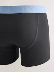 Black Blue/Brown Waistbands 10 pack A-Front Boxers - Image 12 of 14
