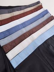 Black Blue/Brown Waistbands 10 pack A-Front Boxers - Image 13 of 14