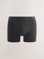 Black Blue/Brown Waistbands 10 pack A-Front Boxers - Image 2 of 14
