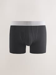 Black Blue/Brown Waistbands 10 pack A-Front Boxers - Image 3 of 14