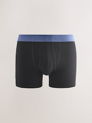 Black Blue/Brown Waistbands 10 pack A-Front Boxers - Image 8 of 14