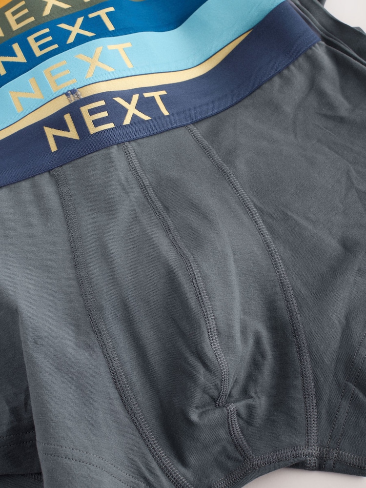 Grey Bright Waistbands 10 pack Cotton Rich Blend Hipsters Boxers - Image 14 of 14